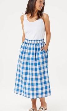 NWOT Joan Rivers Petite Buffalo Check Midi Skirt MP