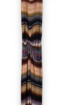 Young Fabulous & Broke Maxi Dress Striped Tie-dye Racerback‎ Ruched Large Summer