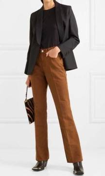 Re/Done 70s High Rise Stove Pipe Jeans In Clay Rusted Brown 25