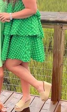 Ruffle Green Dress!