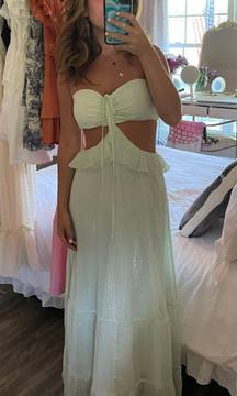 Sage Green Sparkly Maxi Dress