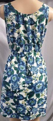 The Loft * "" GREEN & BLUE FLORAL CASUAL CAREER SUMMER DRESS SIZE: 8 NWT