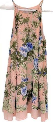 Sans Souci Pink Tropical Sheer Dress Size M