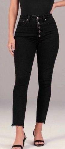 Abercrombie & Fitch The Super Skinny Ankle High Rise Jeans | Faded Black | 27