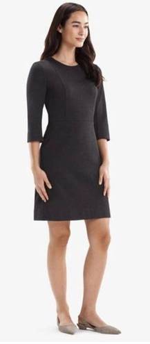 MM.LaFleur  Women's Lena Textured Ponte Dress Charcoal Gray