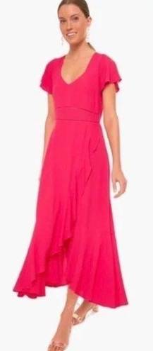 Tuckernuck  Francesca Hot Pink Faux-Wrap Dress