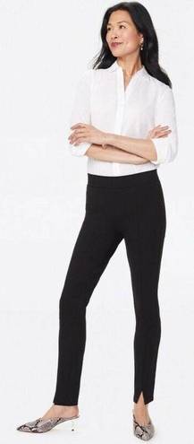 NYDJ  8 Black Basic Legging Pants Bottom Slits NEW