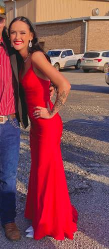 B Darlin B. Darlin Red Maxi Prom Dress