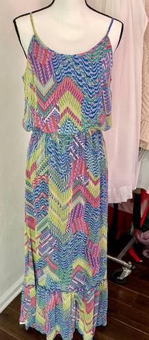 Emma & Michele Colorful Maxi Sundress 