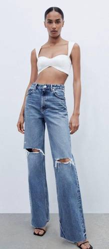 ZARA Wide Leg Jeans Blue Size 27