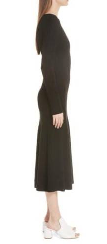 Jason Wu  Grey long sleeve black wool midi dress