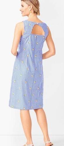 Talbots  Lemons & Gingham Shift Dress Size 8