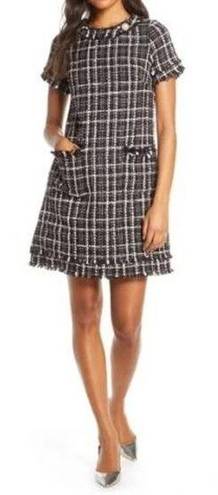 Harper NWT  Rose Pink & Black Tweed Shift Dress, Size 16