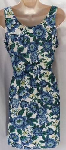 The Loft * "" GREEN & BLUE FLORAL CASUAL CAREER SUMMER DRESS SIZE: 8 NWT