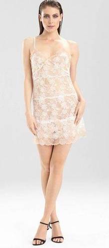 Natori Josie  Chantilly Bordered Lace Chemise Lingerie White Size XL