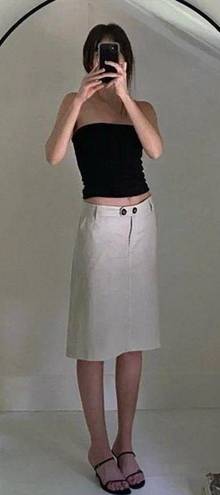 BCBGirls Vintage Y2K Linen Pencil Skirt in Oyster Size 8