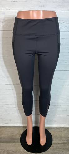 Kittenish charcoal leggings criss cross ankle size XL