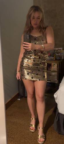 GOLD SEQUIN STAR DRESS