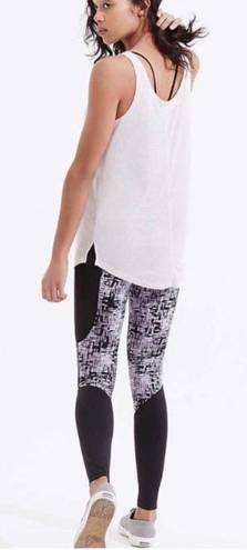 Lou & grey Black Gray Etchblock Patterned Leggings Small