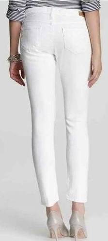 Paige  Skyline Skinny Ankle Peg Jeans in Optic White Size 27