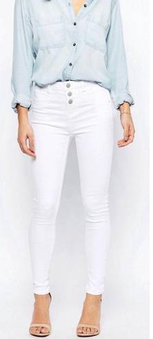 New Look  High Waist Super Skinny Jeans in White, Size UK18 / US14