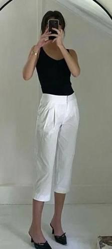 DKNY Vintage Y2K Pleated Capri Pants White Size 0