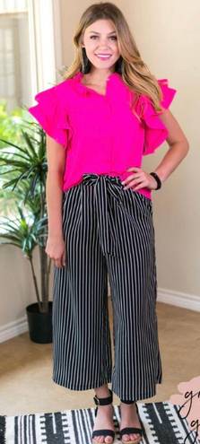 Simply Styled  by Sears Blue Cap Loose Style Pants with/Waist Tie Size S