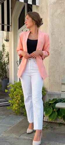 Boutique NWT Peachy Pink Blazer With Pockets