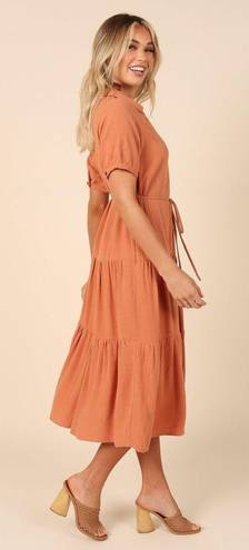 Petal and Pup  Adara Midi Dress in Orange 