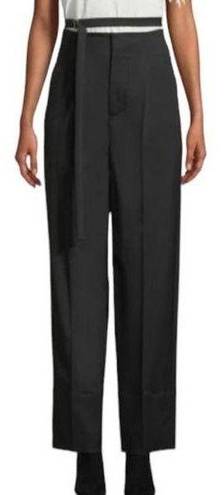 Helmut Lang  High Waisted Relaxed Wool Pant Wool Twill Black Trouser Women Size 0