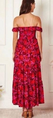 Abel the label  by  Purple/Red Floral Reign Maxi XS Dress NWT (D020)