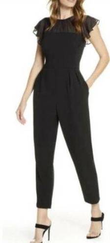 Harper NWT  Rose Gathered Illusion Neck Jumpsuit Size 10