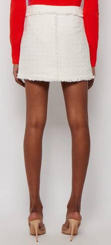 Proenza Schouler White Label fringed cotton-blend tweed mini skirt size 8 medium