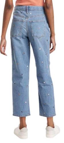 Universal Threads Universal Thread Floral Embroidered Super-High Rise Vintage Straight Jeans 6S/28 