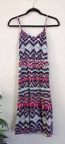 Mossimo Supply Co  Pink Tye Dye Casual Spring Summer Sun Dress, Small, Colorful