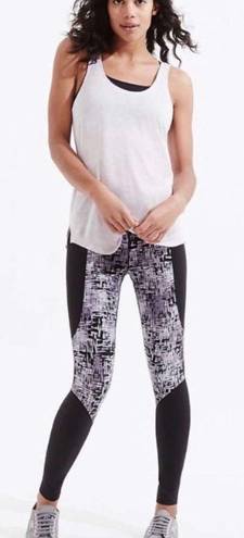 Lou & grey Black Gray Etchblock Patterned Leggings Small