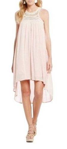 Chelsea and Violet  Crochet Neckline Dress High Low Hem Cream Size Medium Sz M New