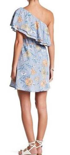 Lush Clothing Lush One Shoulder Flounce Floral Spring Dress S