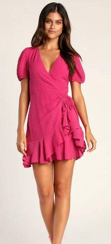 Lulus Magenta Ruffle Dress