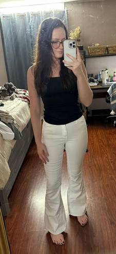 SO White High Rise Flare Jeans 