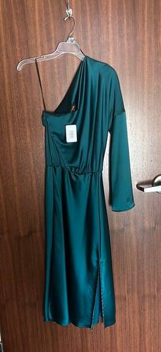 Renee C One Shoulder Bell Sleeve Dress NWT