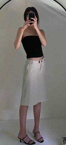 BCBGirls Vintage Y2K Linen Pencil Skirt in Oyster Size 8