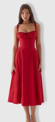 Red Corset Midi