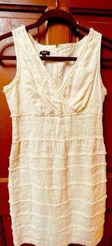 Talbots  cream linen dress.