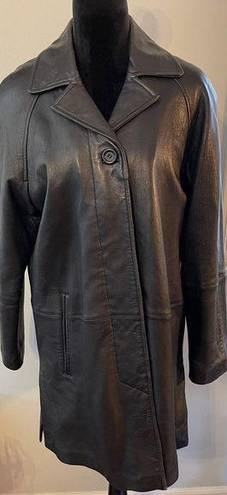 Butter Soft Leather Limited Black Button   Leather Jacket Mob Wife Women’s Medium