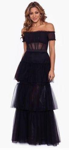 Betsy and Adam BNWOT BETSEY & ADAM KAI OFF THE SHOULDER TIERED MAXI DRESS