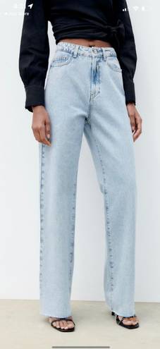 ZARA Wide Leg High Rise Jeans