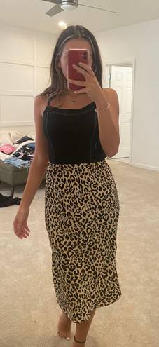 Hollister Cheetah Print Midi Skirt