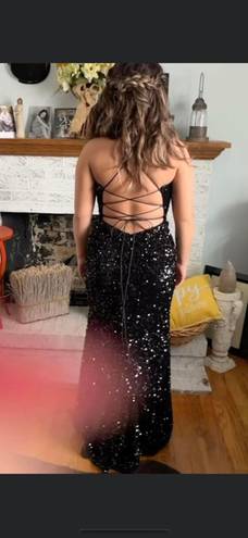 Ellie Wilde Black Prom Dress From GLAM