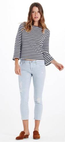 AG Adriano Goldschmied Stilt Crop Idyl Destroyed 26 Light Wash Distressed